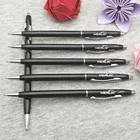 Новинка, шариковая ручка с серебристым и золотым зажимом, шариковая ручка, товары для бизнеса и школы, горячее письмо, пользовательский принт моего логотипа, текст бесплатно