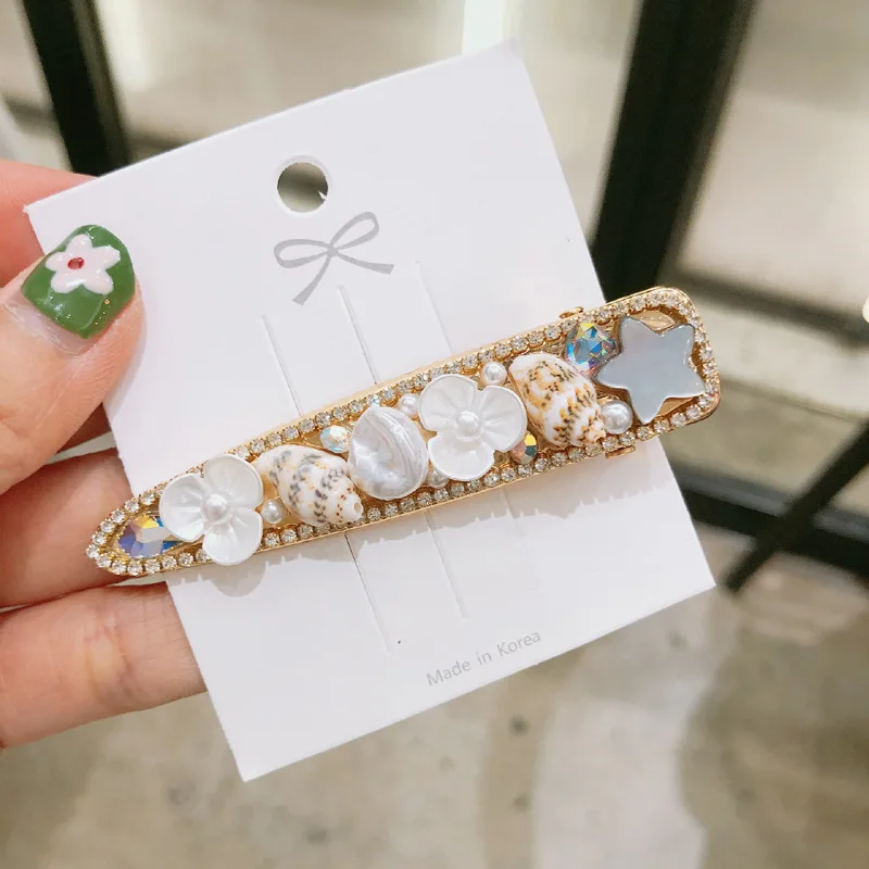 Летняя Морская ракушка заколка для волос женщин звезда шпилька белый гребешок