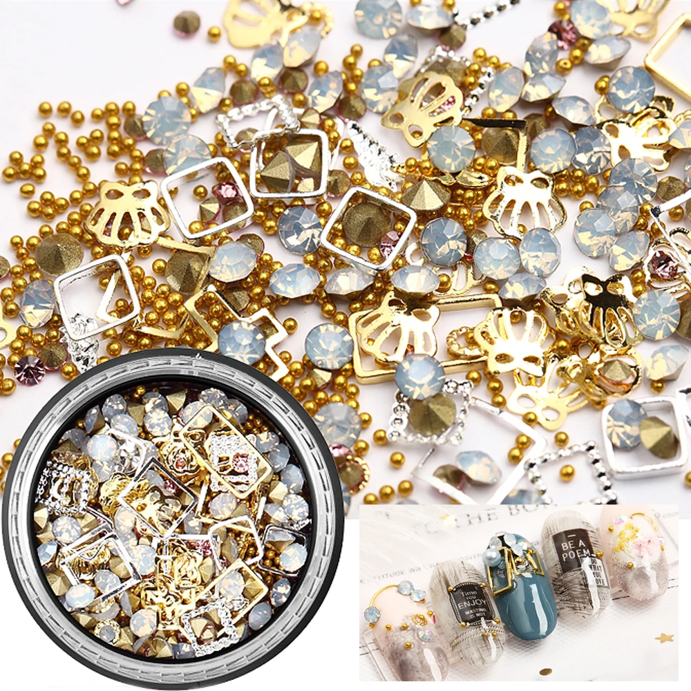 7 стилей в штучной упаковке полые заклепки блестящие шпильки для ногтей