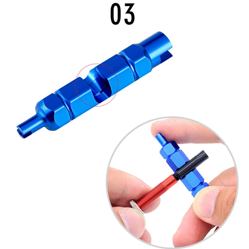 

Bicycle Multifunctional American Valve Core Tool French Tire Valve Extension Rod Removal Wrench Bicycle Tools Multi-Tool