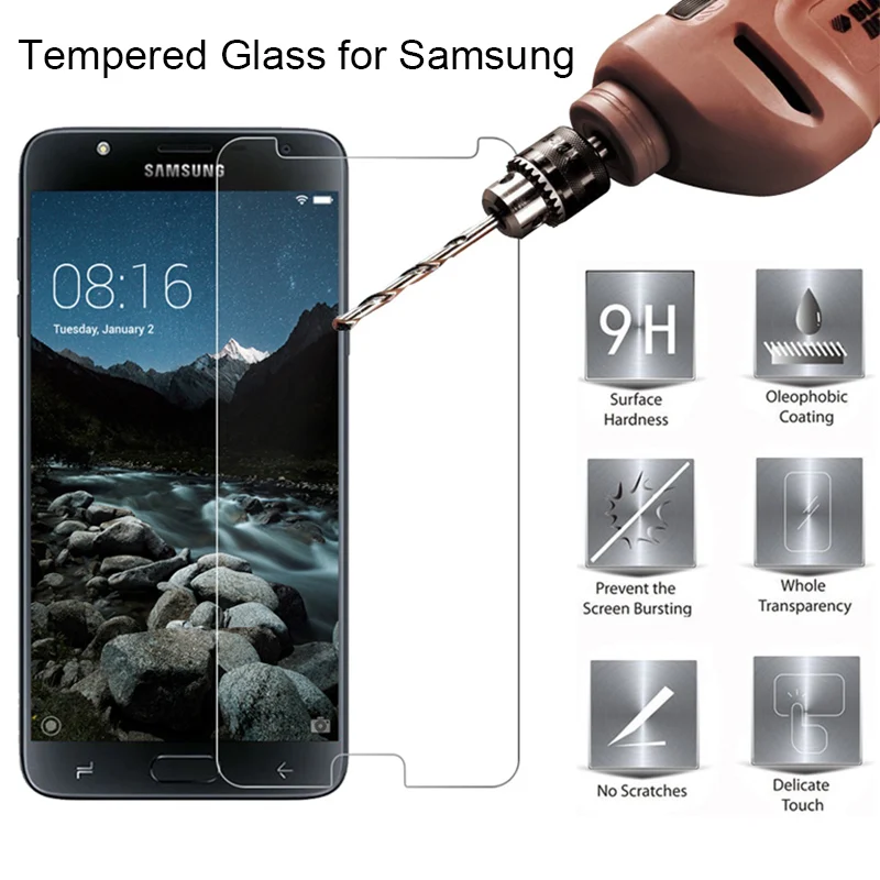Защитный Экран протектор для samsung J7 J710 J510 J3 J5 защитная пленка HD из закаленного Стекло для Galaxy A5 A7 A3 A510 A710
