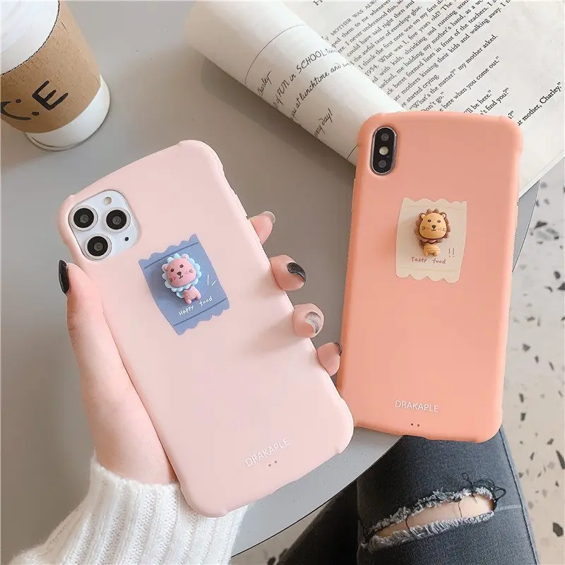 Чехол для iPhone 8Plus чехол X с мультяшным львом и песком милый телефона 11ProMax se 2020