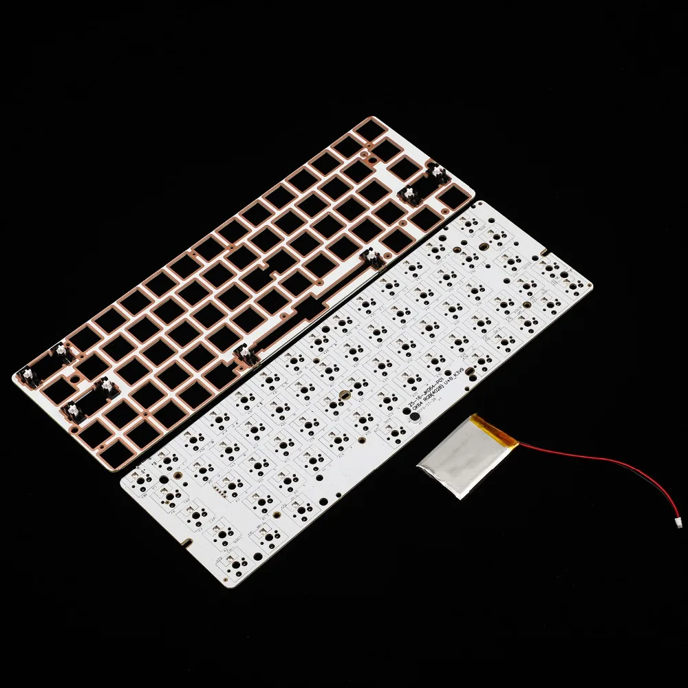 GK64 GK64S клавиатура комплект CNC деревянный корпус Bluetooth Проводная пластина pcb