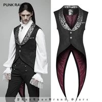punk rave mens gothic swallow tail retro vest fashion steampunk vintage waistcoat stage perform jacket vests men visual kei