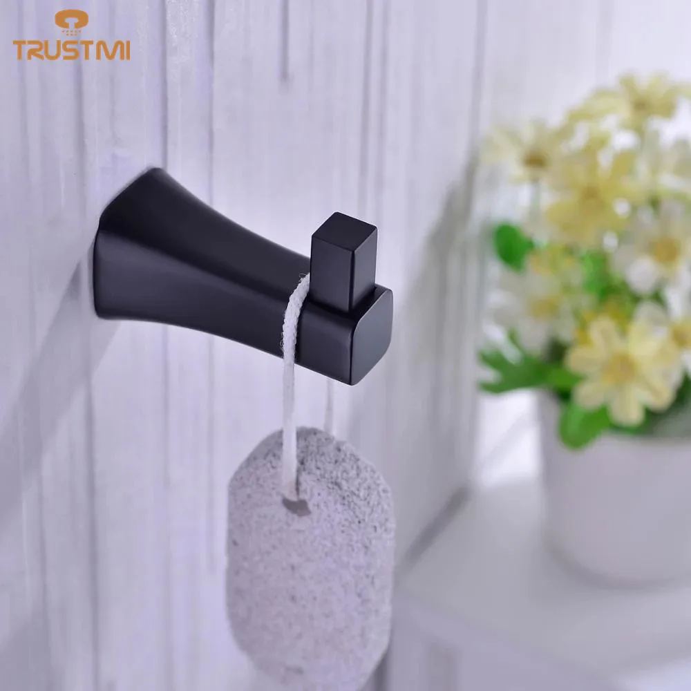 Набор аксессуаров для ванной комнаты черный крючок халата набор направляющих