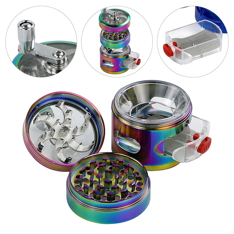

Novel Herb Tobacco Grinder Manual Grinding Tools Metal Spice Crusher Smoke Cigarette Accessories