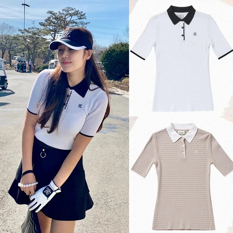 

Летнее платье для гольфа, Женский Топ для занятий спортом на открытом воздухе, тонкая юбка для впитывания пота, вентиляция и тонкая футболка...