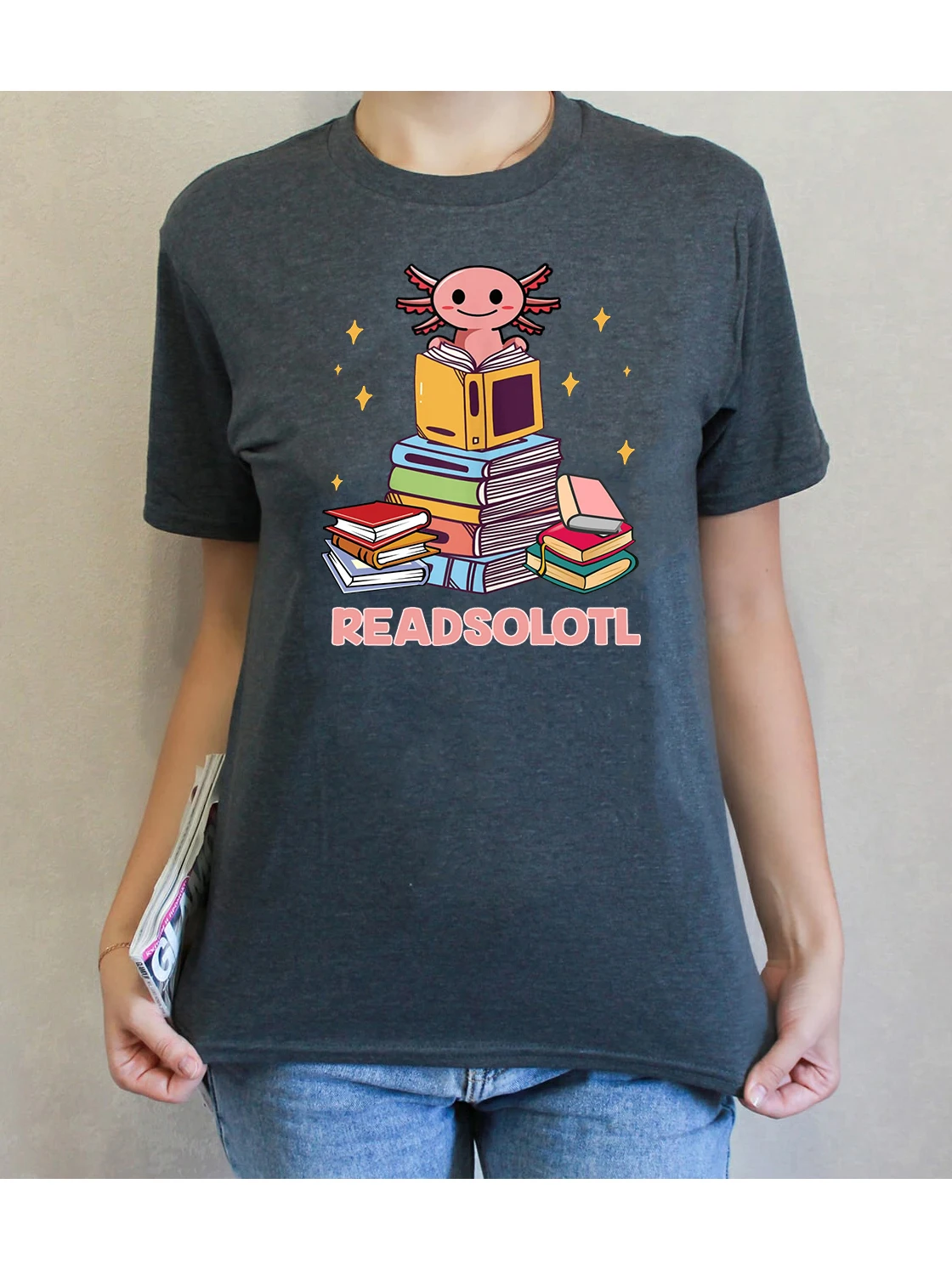 100% хлопок Readsolotl читать книга с коротким рукавом футболка смешной Графический