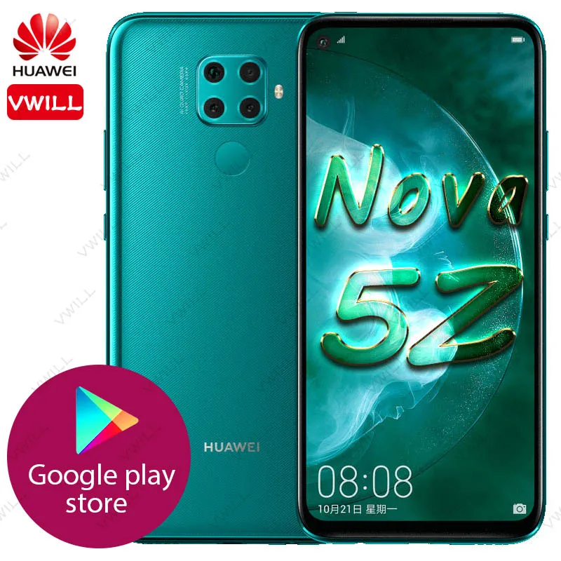 6 26 дюймов оригинал HUAWEI Nova 5z мобильного телефона Гб 64 Kirin 810 Octa Core отпечатков
