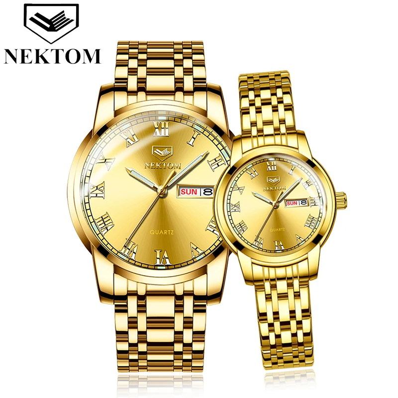 Часы наручные NEKTOM мужские и женские кварцевые брендовые Роскошные модные