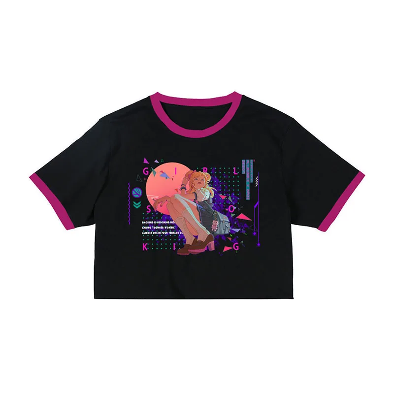 

Adisputent Summer Goth Female Tee Aesthetic Loose Women T-shirt Punk Dark Grunge Streetwear Ladies Gothic Top T-shirts Harajuku