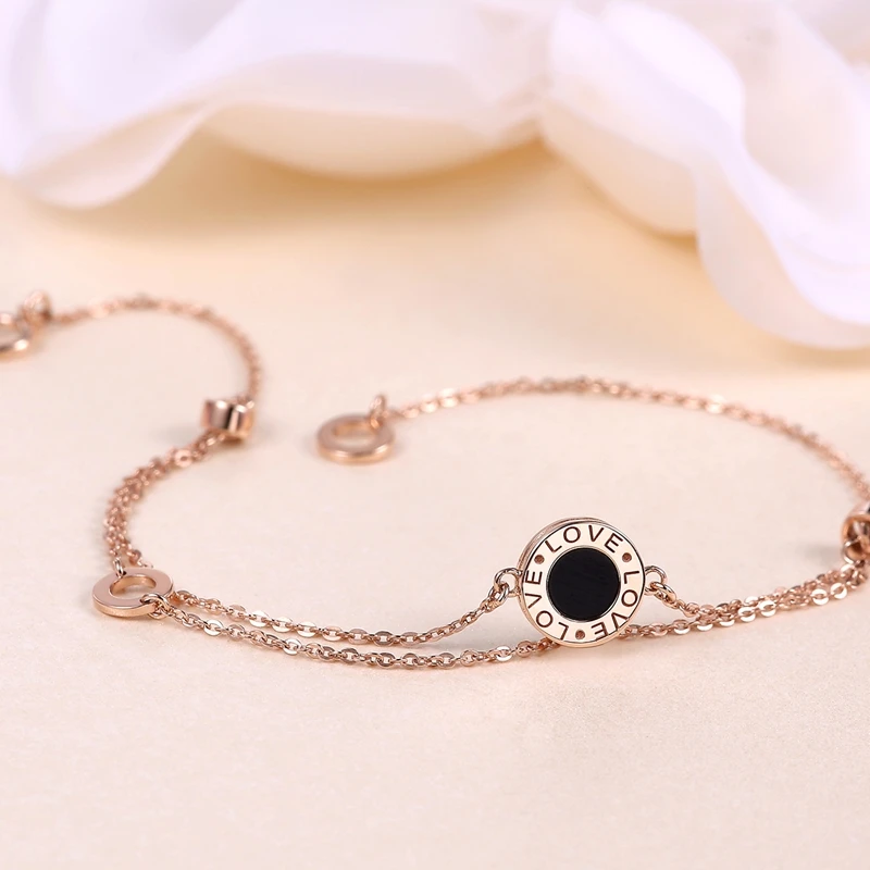 Женский браслет цепочка с буквами из агата 18 К|Гибкие и жесткие браслеты| |