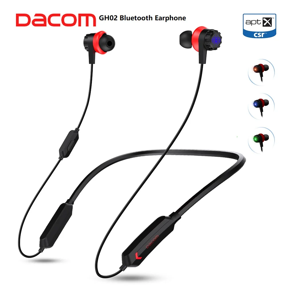 Беспроводные наушники DACOM GH02 Bluetooth Eearphone Apt-X RGB светильник 3D стерео Встроенный микрофон для мобильных игр для Xiaomi huawei iPho