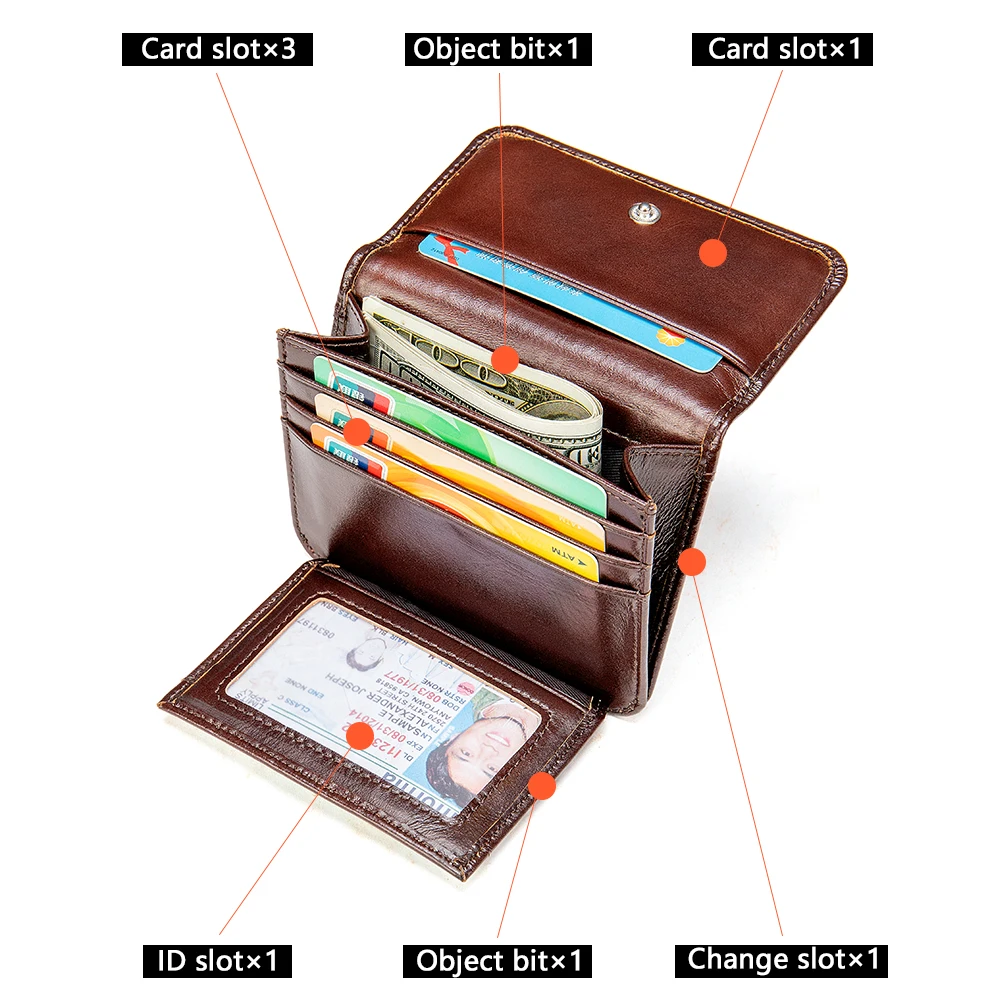 Модный дизайнерский кошелек WESTAL для мужчин кредитница с кармашком мелочи