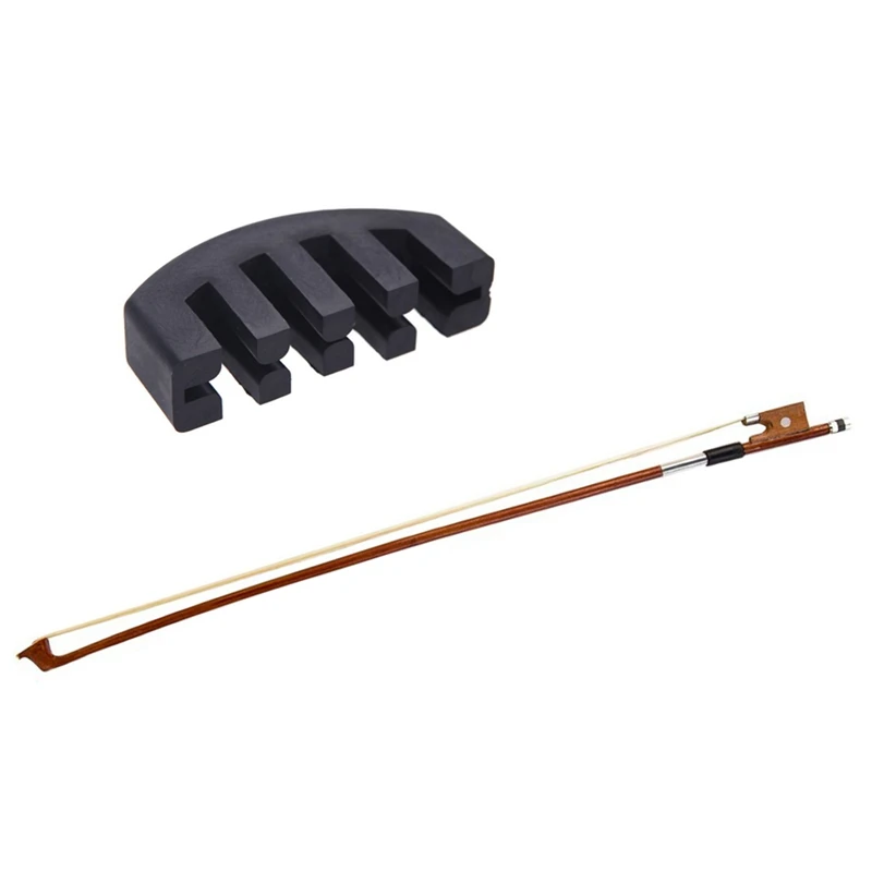 Резиновый бесшумный глушитель 4/4 Скрипка небольшая практика черный и 4/3 Арбор Лук