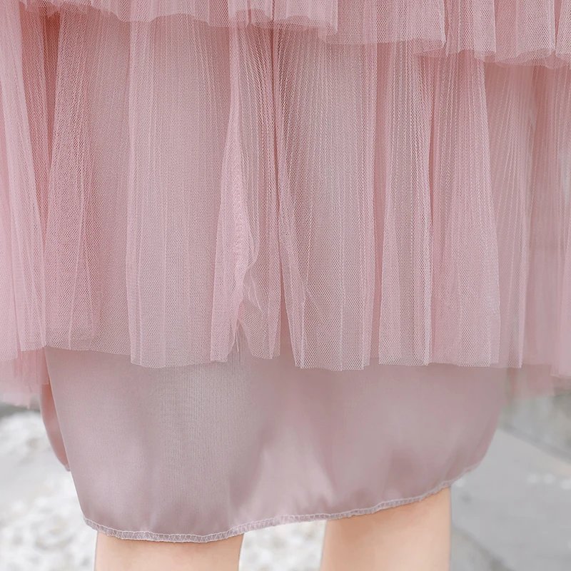 Женские модные юбки 2019 длинные из тюлевой ткани женские s черные розовые юбка