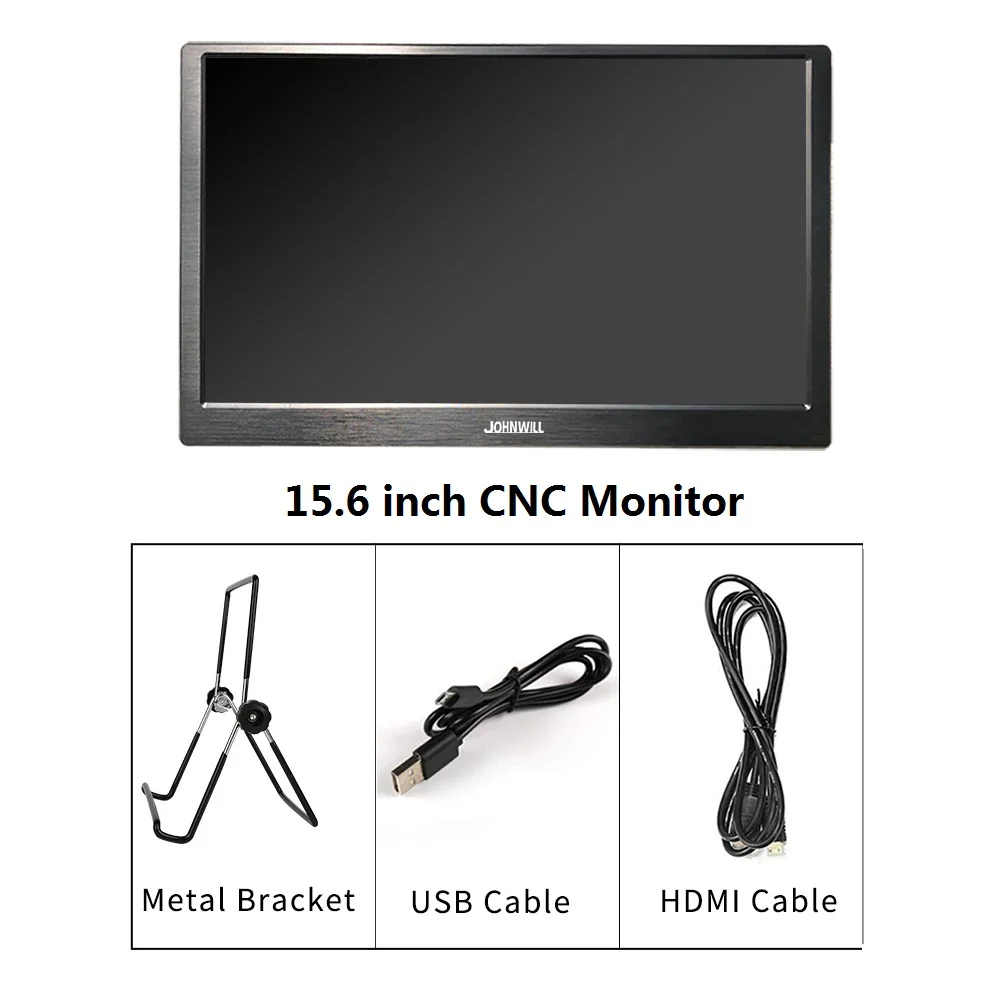 Monitor with holder 15,6 дюймов FULL HD lcd Тонкий игровой монитор портативный монитор ПК ips экран CNC оболочка 2 Mini HDMI USB с питанием от USB кожаный чехол - Цвет: Monitor with holder