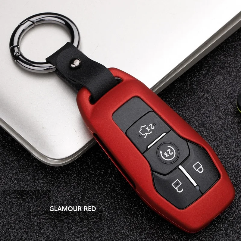 Углеродное волокно сплав автомобиля дистанционного брелок оболочки чехол для Ford