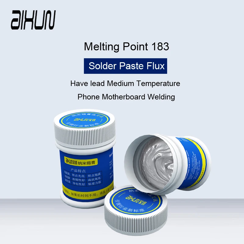 AIXUN Have lead Medium Temperature Solder Paste For Phone Motherboard Welding Repair Soldering Flux Melting Point 183 | Инструменты