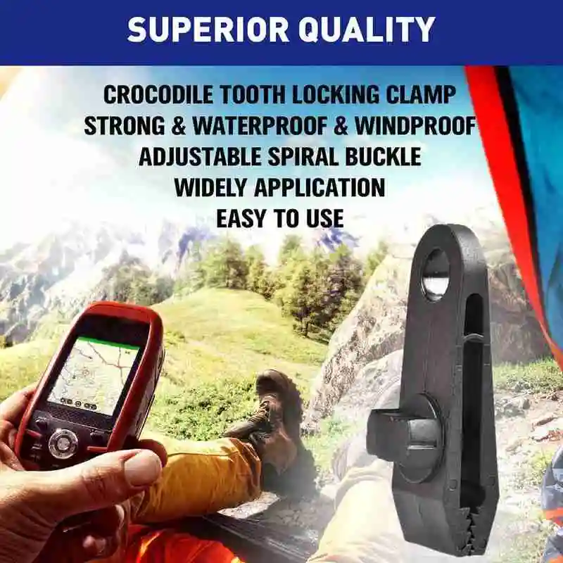 Палатка туристическая с пластиковым зажимом регулируемая ветрозащитная