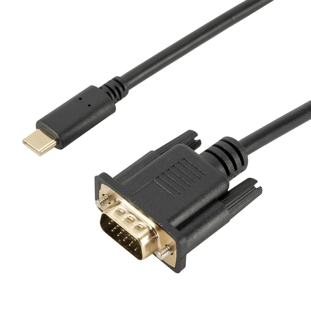 

Кабель-адаптер для преобразователя VGA USB 3.1 Type C в VGA Кабель-адаптер для преобразователя 1080P HD для ТВ монитора проектора