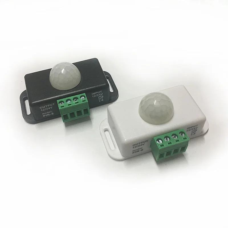 

Automatic Adjustable PIR Motion Sensor Switch DC 12V 24V 8A IR Infrared Detector Light Switch Module for LED Strip Light Lamp