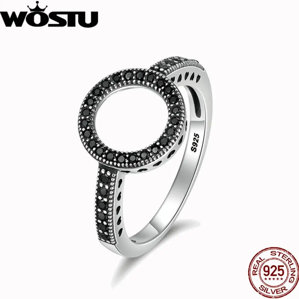 WOSTU,,, настоящее 925 пробы, серебряные кольца для женщин, кот, радуга, кольцо на удачу, люкс класс, S925, ювелирное изделие, подарок, Прямая поставка