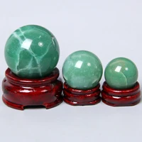 natural green aventurine jades stone sphere reiki office table ornaments meditation healing green stone collection gifts mineral