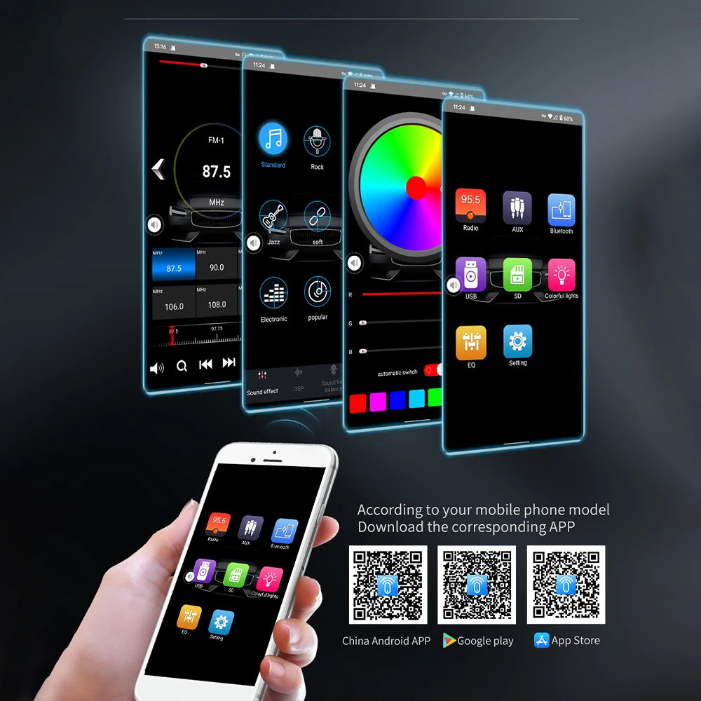 Автомагнитола Geartronics 1 DIN стереопроигрыватель с Bluetooth 5 0 AUX-входом FM-радио цифровой