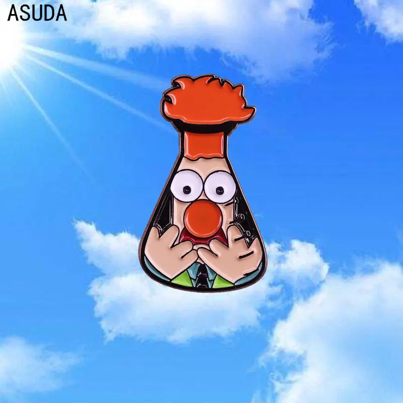 

Magic science beaker enamel pins and cartoon lapel badges Men women fashion jewelry gifts bag brooch