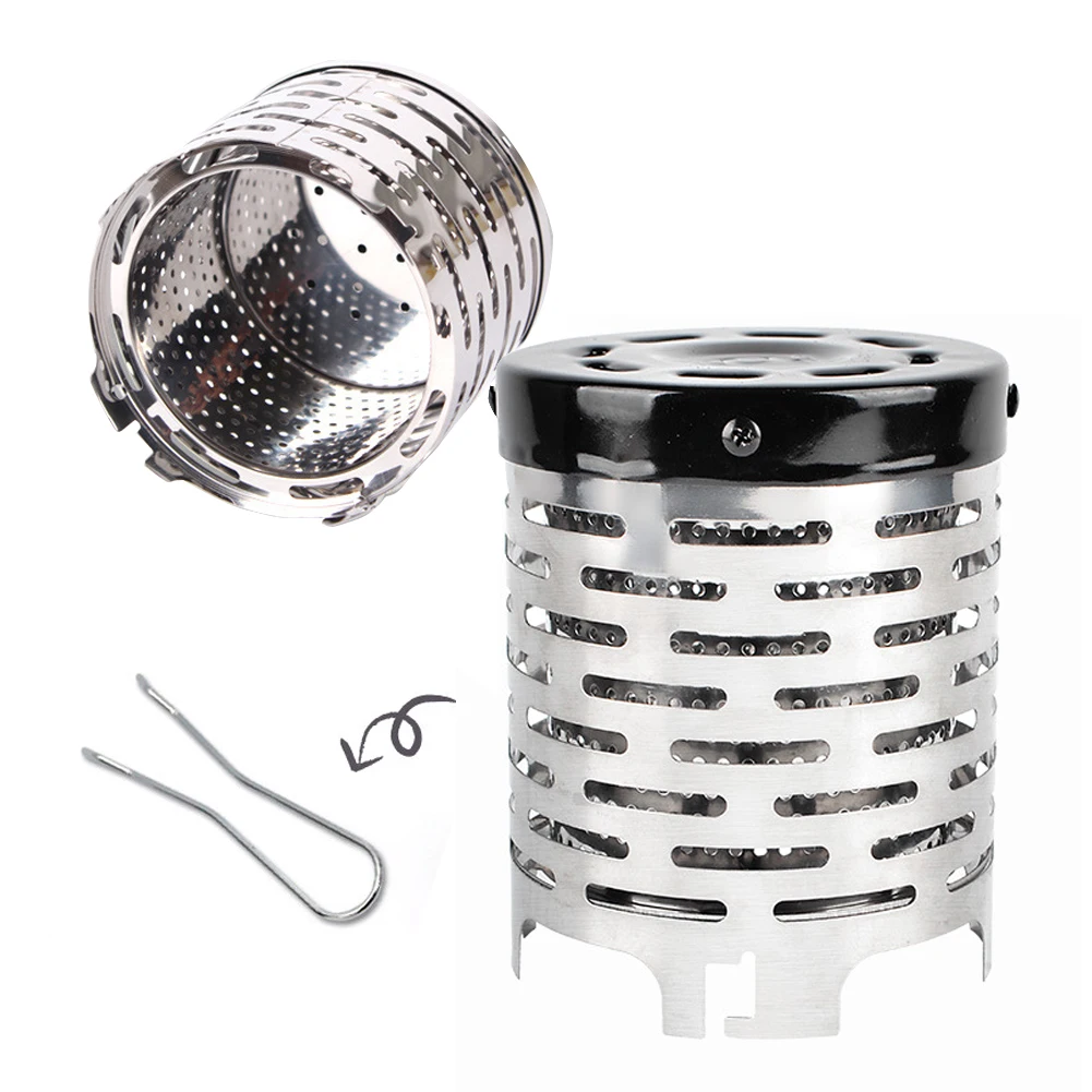Mini Heater Outdoor Camping Portable Autumn And Winter Tent Stove Stainless Steel Heating Cover | Спорт и развлечения