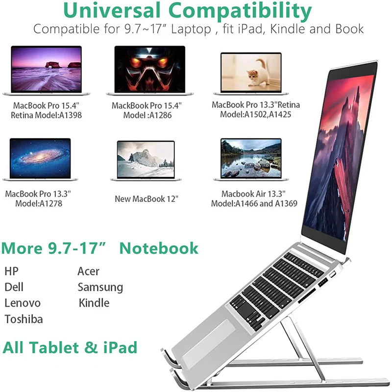 Новинка 2020 Портативная подставка для ноутбука Регулируемый складной