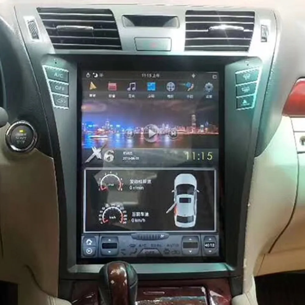Android 8 1 os 12 дюймов ips вертикальный HD экран автомобильный gps Мультимедиа Радио navi