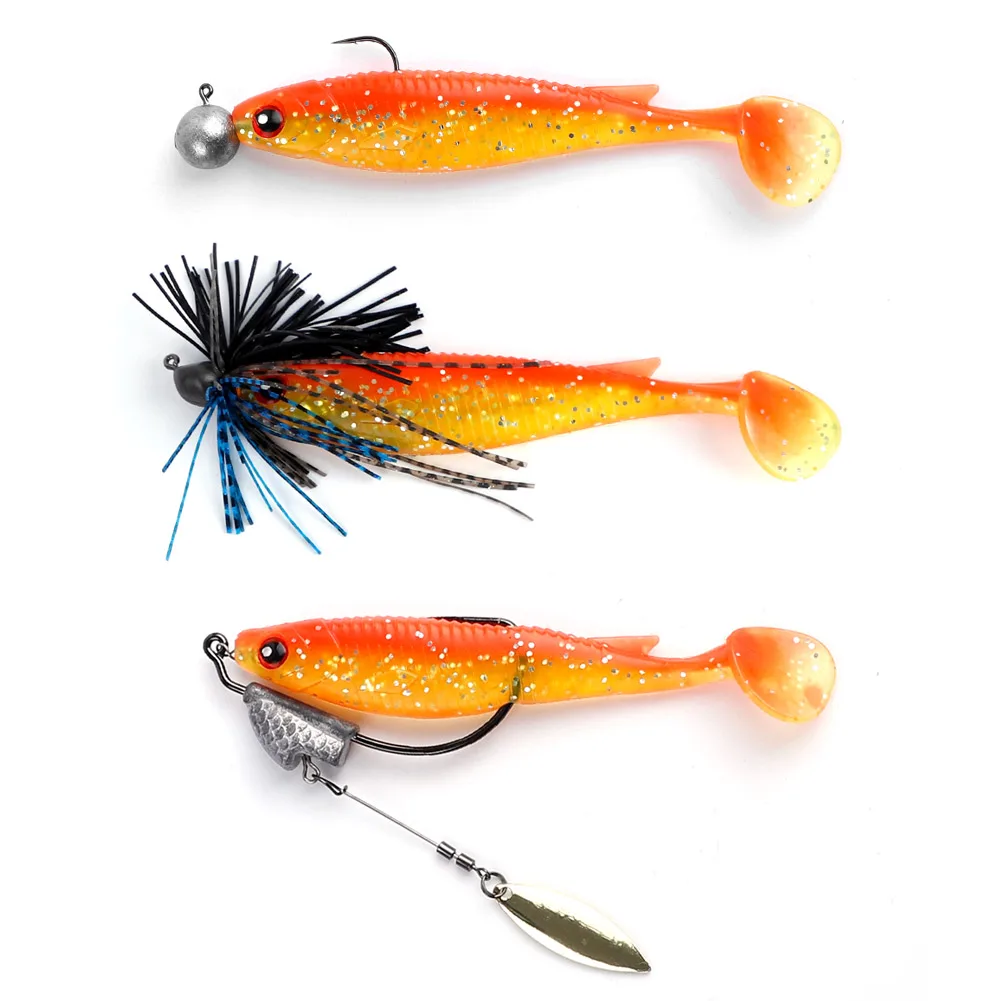 NOEBY Soft Bait 10cm 8g Fishing Lure 4pcs Paddle Tail Shad Swimbait Wobblers PVC Artificial Baits for Pike Bass Fishing Lures