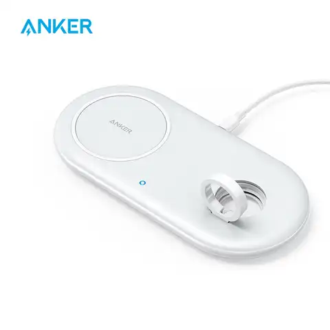 Беспроводная зарядная станция Anker, 2 в 1 PowerWave + Pad с держателем для Apple Watch 5/4/3/2, беспроводное зарядное устройство для iPhone 11, Pro,