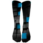 Женские Геометрические носки KYKU, черные психоделические носки с 3D-принтом