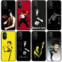 bruce lee chinese kongfu clear phone case for huawei honor 20 10 9 8a 7 5t x pro lite 5g black etui coque hoesjes comic fash