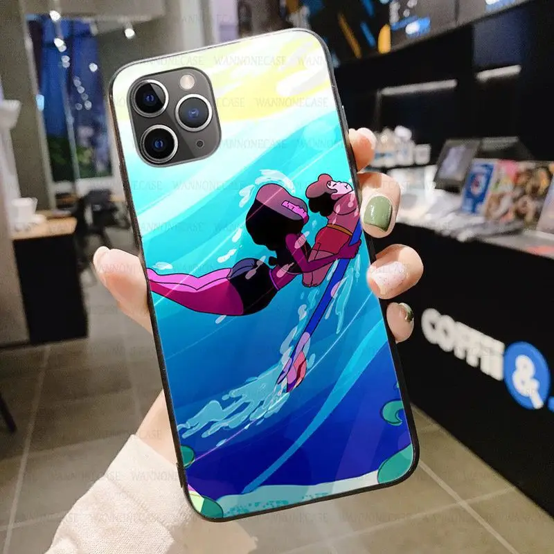 Черный чехол для сотового телефона iphone 11Pro 5s 6s 7 8plus x xs xr xsmax оболочка милый Стивен