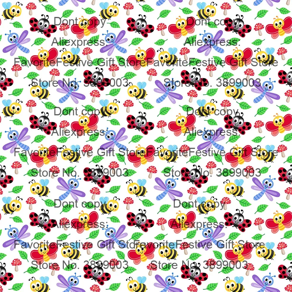 Пчела Жук Божья коровка стрекоза ткань пэчворк DIY швейный материал детская