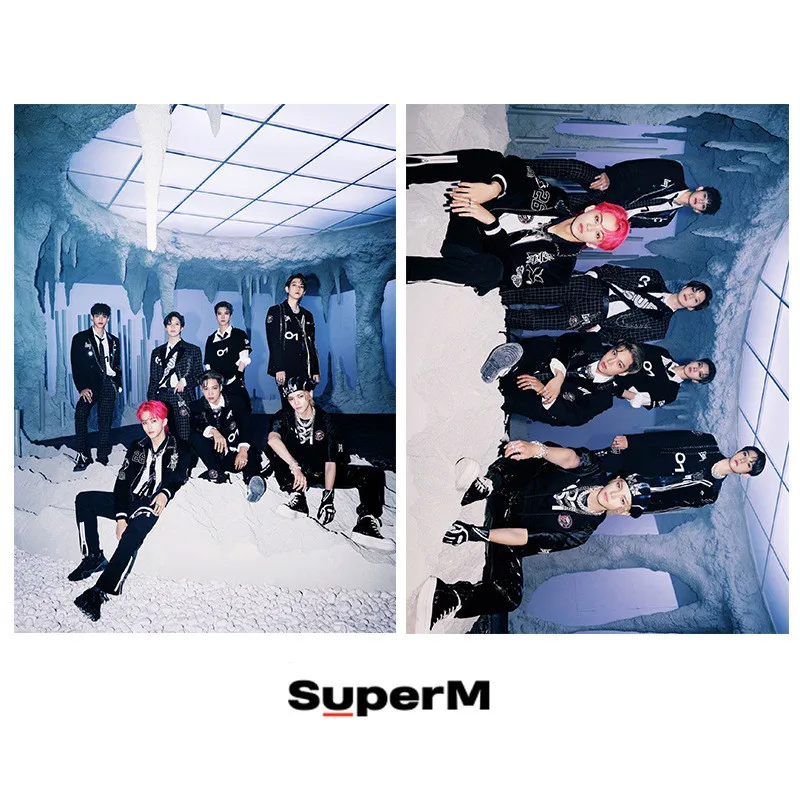 Постеры kpop Super M наклейки новый альбом как мы желаем стикеры на стену баннеры BAEK HYUN