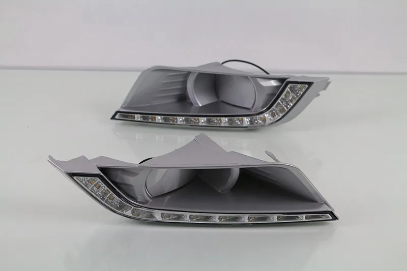 EOsuns led drl дневного света для ford ranger-18 с тусклым управлением, желтый сигнал поворота, беспроводной переключатель, квадратное отверстие - Цвет: model 3