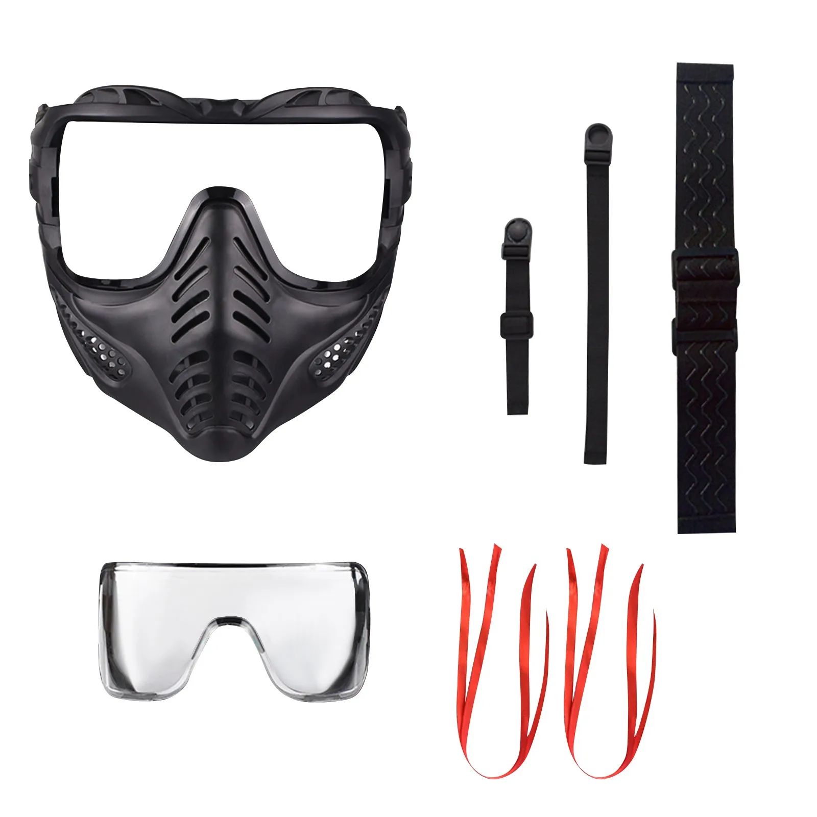 

Tactical Full Face Protective Mask Airsoft Paintball Goggles Mask Shooting Anti-Fog PC Lens Face Cover CS Wargame Accessories