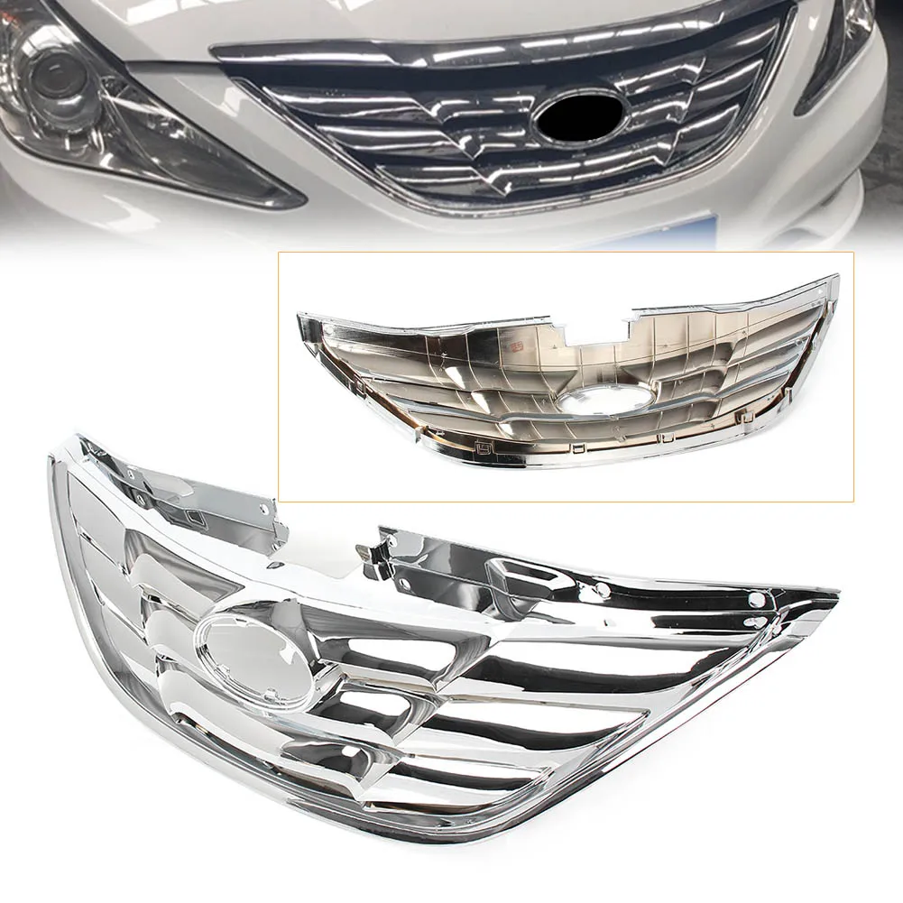 Автомобильная передняя решетка горизонтальный верхний гриль для Hyundai Sonata MK VI 2011