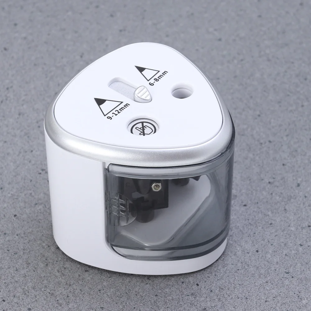 

Electric Pencil Sharpener Automatic Battery Operated Pencil Sharpener with Dual Holes for 6-12mm Pencil Durable and Portable (Si