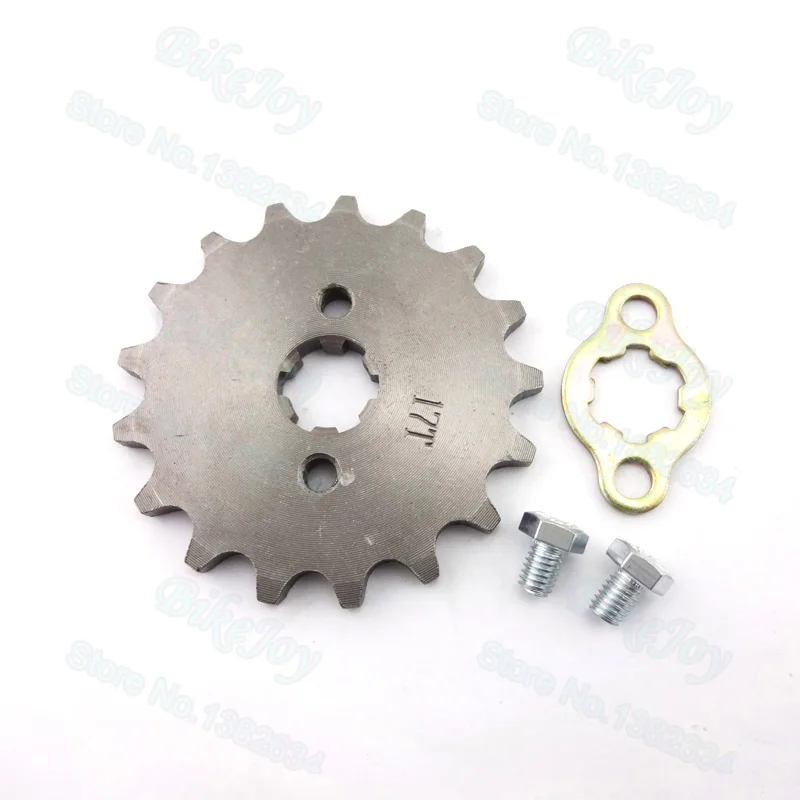 420 17 зубьев мм ID передняя Звездочка двигателя цепной Ролик Колесо для