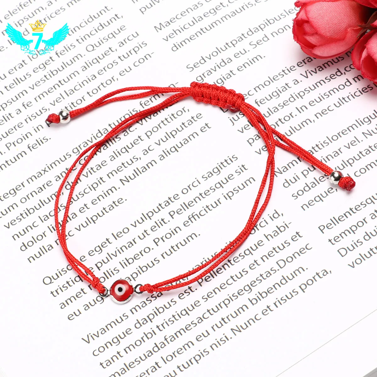 Тонкий красный браслет с подвесками от сглаза плетеные браслеты веревкой для