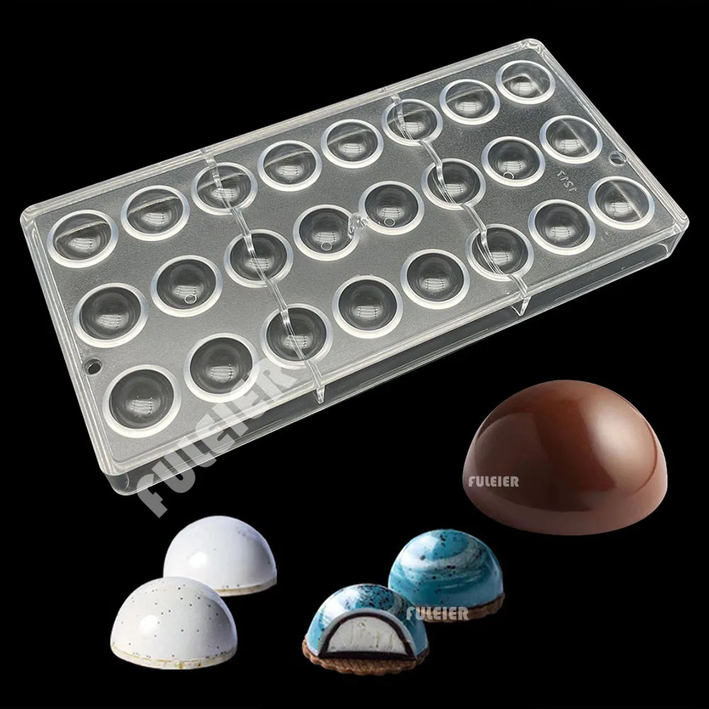 Форма для выпечки шоколада из поликарбоната 3D полукруглые заливочная форма