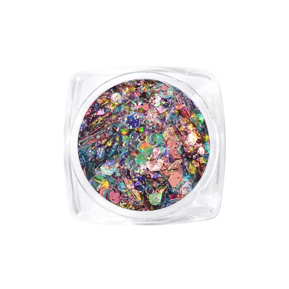 12 смешанных цветов крупные Блестки для ногтей искусственные дизайна Сделай Сам