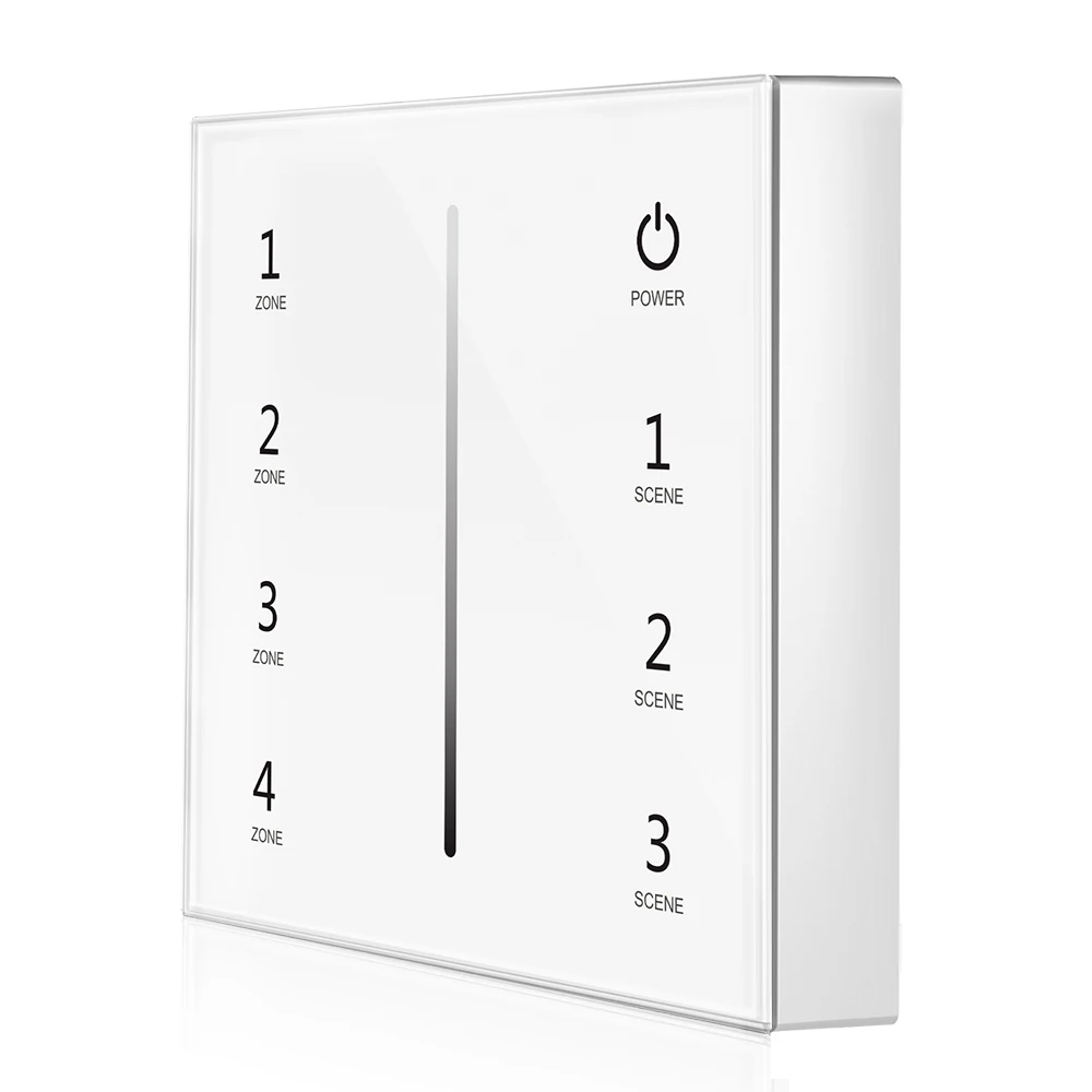 4-зонный настенный сенсорный DMX512 master Dim CCT RGB RGBW контроллер может использовать RF2.4G