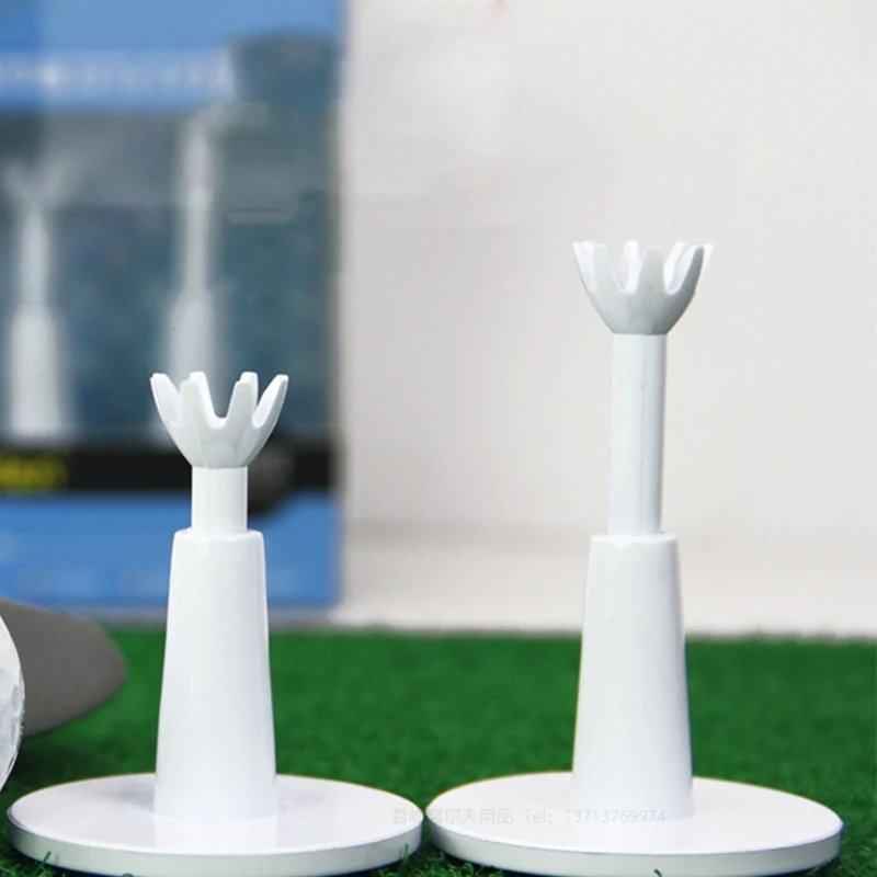 

2 шт. белые телескопические регулируемые тренировочные футболки для гольфа шарик-шип вращающиеся с регулируемой высотой тренировочные спо...